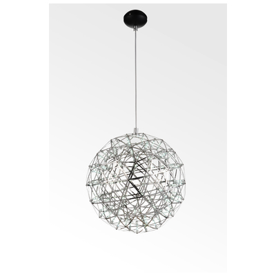 Whiteline Pl1493 Lucius Pendant Lamp, Stainless Steel - 17 X 17 X 17 In.