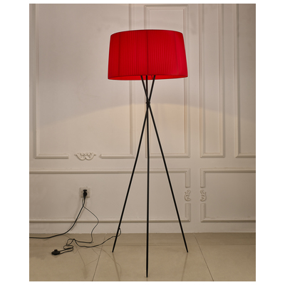 Whiteline Fl1506-red Paige Floor Lamp, Red - 69 X 20 X 20 In.