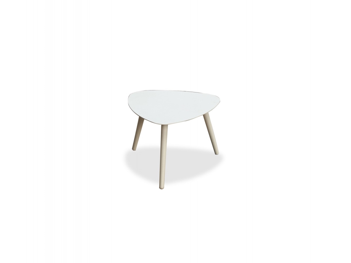 Whiteline St1601s Rowan Indoor & Outdoor Kidney Style Side Table, Powder Coated - Small - 14 X 19 X 15 In.
