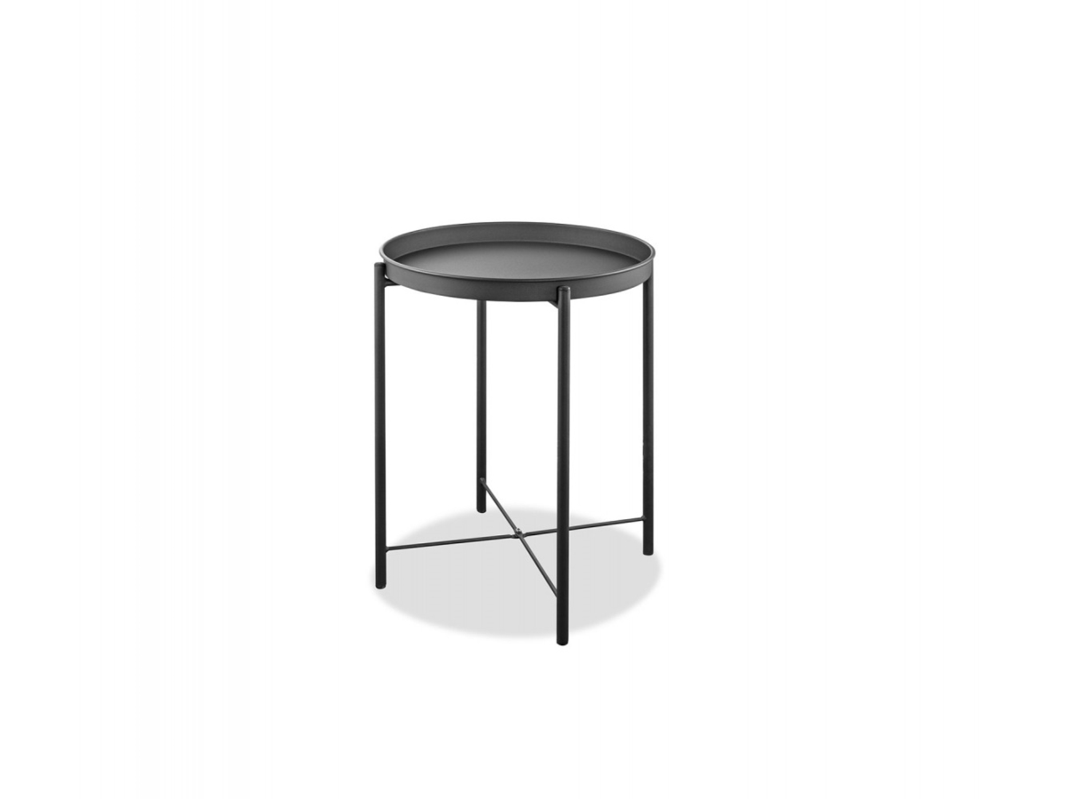 Whiteline St1605 Drake Indoor & Outdoor Steel Side Table, Powdercoated - 20 X 16 X 16 In.