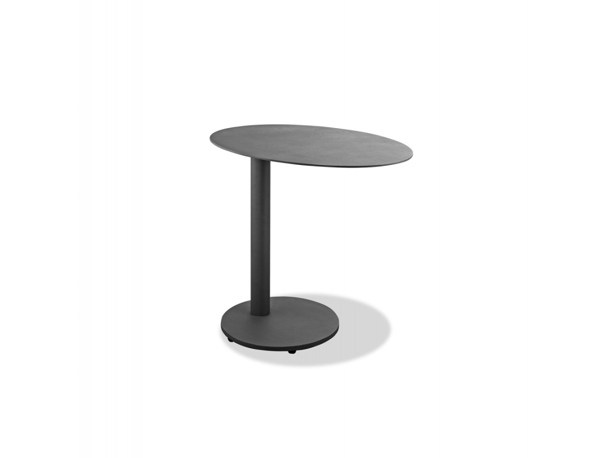 Whiteline St1608 Colton Indoor & Outdoor Side Table With Steel Base, Powdercoated - 20 X 20 X 16 In.