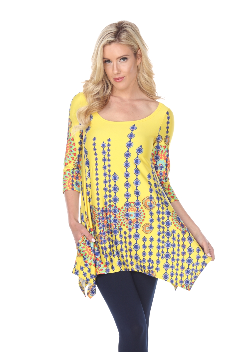 1301-44-xl Rella Tunic Top - Yellow, Extra Large