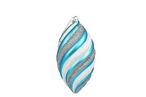 6 In. Arctic Ornament Collection Aqua & Silver - Pack Of 3