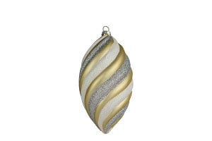 6 In. Treasure Teardrop Ornament Collection Gold & Silver - Pack Of 3