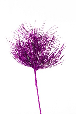 Wl-pcka25-spry-pu 25 In. Purple Spray Branch Pick With Purple Glitter - Pack Of 3
