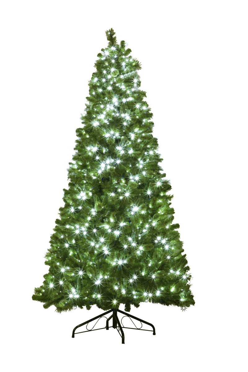 12 Ft. Blended Pine Tree 3,567 Tips Lit With 1300 Pure - White Led