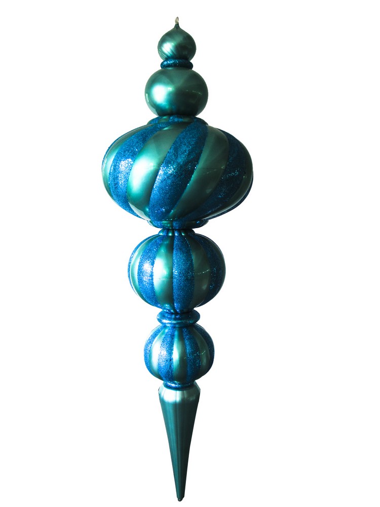 82 In. Jumbo Finial Ornament, Aqua