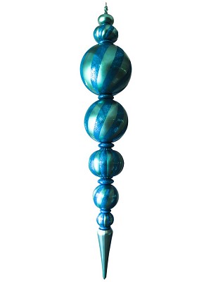 126 In. Jumbo Finial Ornament - Aqua