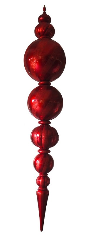 126 In. Jumbo Finial Ornament - Red