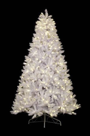 18 Ft. Classic White Pre-lit Tree With Warm White Lights & Metal Stand