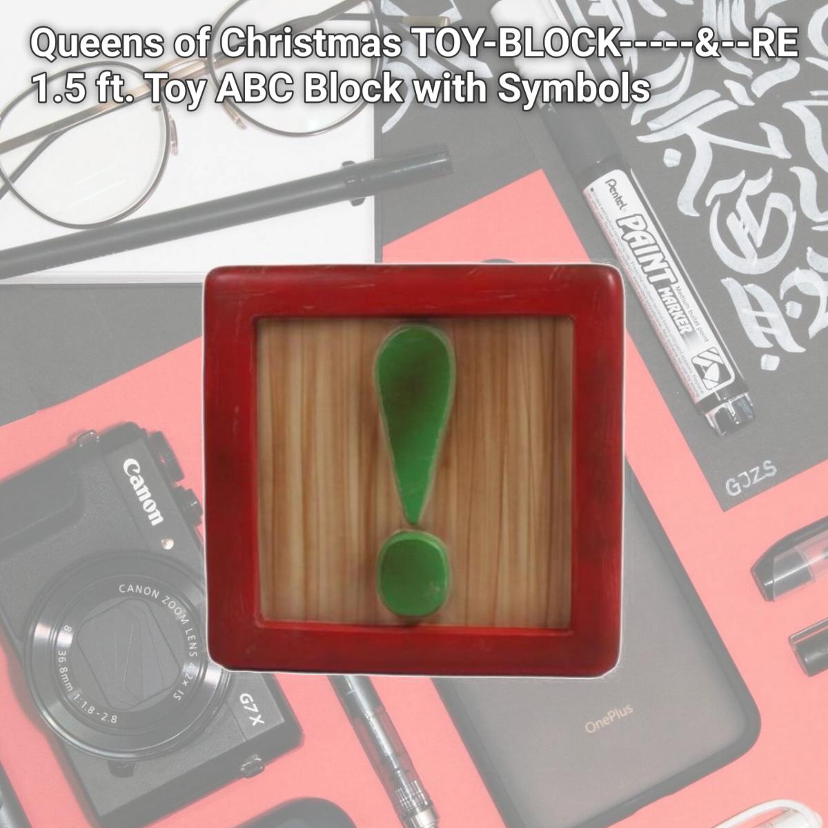 Picture of Queens of Christmas TOY-BLOCK-----&--RE 1.5 ft. Toy ABC Block with Symbols