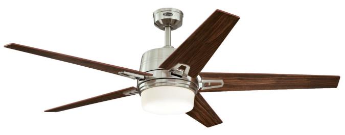7204600 56 In. 5 Blade Indoor Ceiling Fan With Opal Frosted Glass