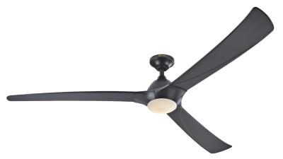 7204200 73 In. Ceiling Fan With Opal Frosted, Black