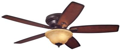 7213100 52 In. Indoor Ceiling Fan With Led Light Kit, Classic Bronze Finish With Reversible Applewood With Shaded Edge