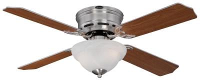 7212800 42 In. Indoor Ceiling Fan With Light Kit, Brushed Nickel Finish With Reversible Dark Cherry