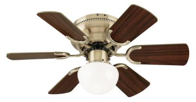 30-inch Indoor Ceiling Fan With Light Kit With Antique Brass Finish
