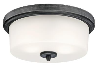 6325100 2 Light Courtfield Indoor Flush-mount Ceiling Fixture, Black & White