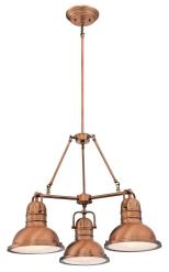 6333800 3 Light Boswell Indoor Chandelier - Washed Copper