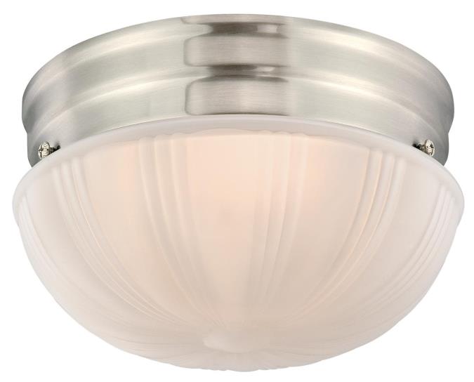 6107300 11 In. Led Flush With Frosted Acrylic Shade, Brushed Nickel