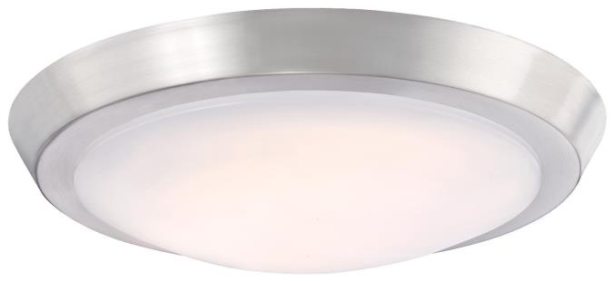 6107400 11 In. Led Flush With Frosted Acrylic Shade, White