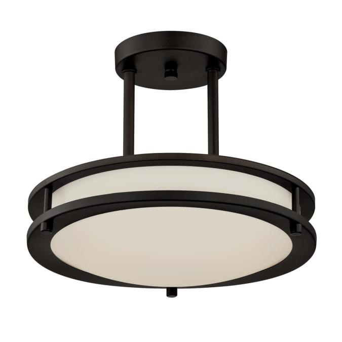 6355200 11 - 0.875 In. Led Semi-flush Oil Rubbed Bronze Finish With White Acrylic Shade