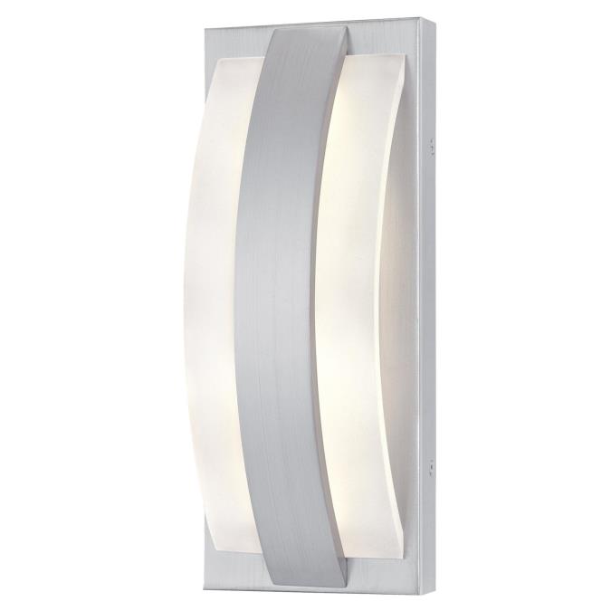 6357900 1 Light Led Wall Fixture With Frosted Acrylic Shade, Nickel Luster