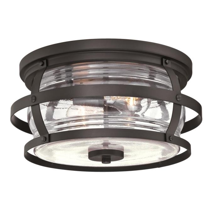 6359500 2 Light Flush with Clear Glass, Weathered Bronze 6359500 2 Light Flush with Clear Glass, Weathered Bronze