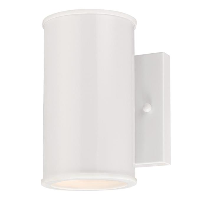 6361300 1 Light Led Wall Fixture With Frosted Glass Lens, White