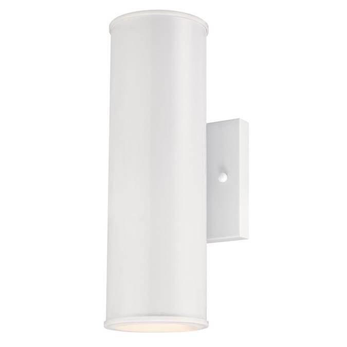 6361400 2 Light Led Up & Down Light Wall Fixture With Frosted Glass Lens, White