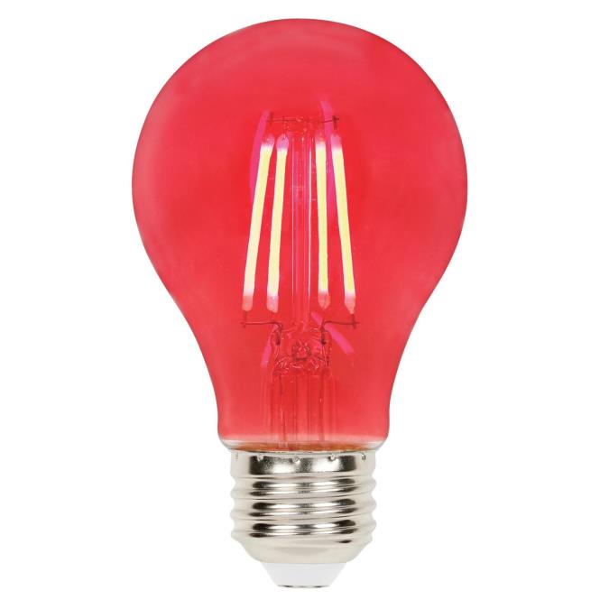 4.5w 120v A19 Filament Led Dimmable E26 Medium Base, Red
