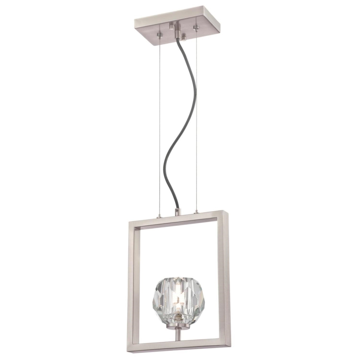 6367600 Led Pendant With Crystal Glass - Brushed Nickel