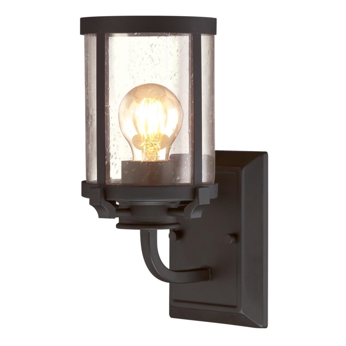 6368000 1 Light Wall Fixture With Clear Seeded Glass - Oil Rubbed Bronze