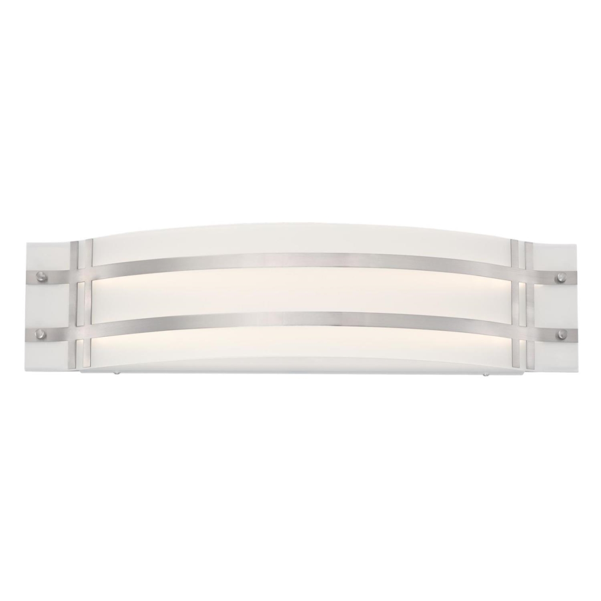 6371800 22 Watt 1 Light Led Wall Fixture With Frosted Glass - Brushed Nickel