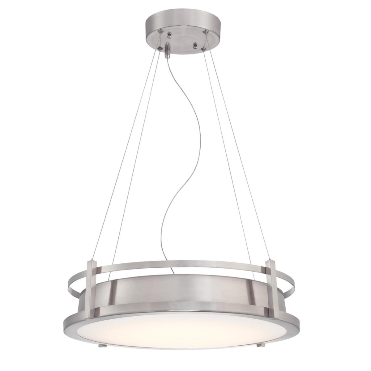6372200 Led Chandelier With Frosted Lens - Brushed Nickel