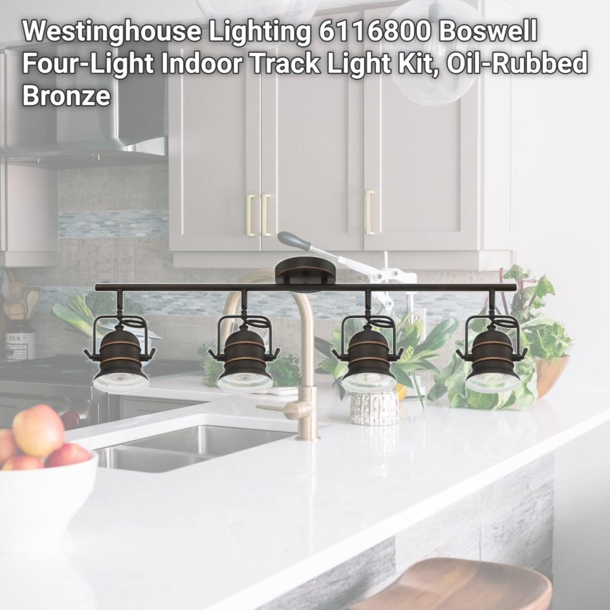Picture of Westinghouse Lighting 6116800 Boswell Four-Light Indoor Track Light Kit, Oil-Rubbed Bronze