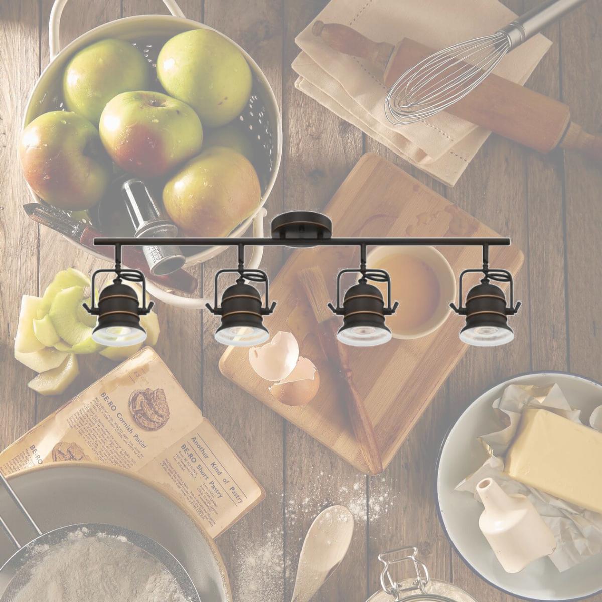 Picture of Westinghouse Lighting 6116800 Boswell Four-Light Indoor Track Light Kit, Oil-Rubbed Bronze