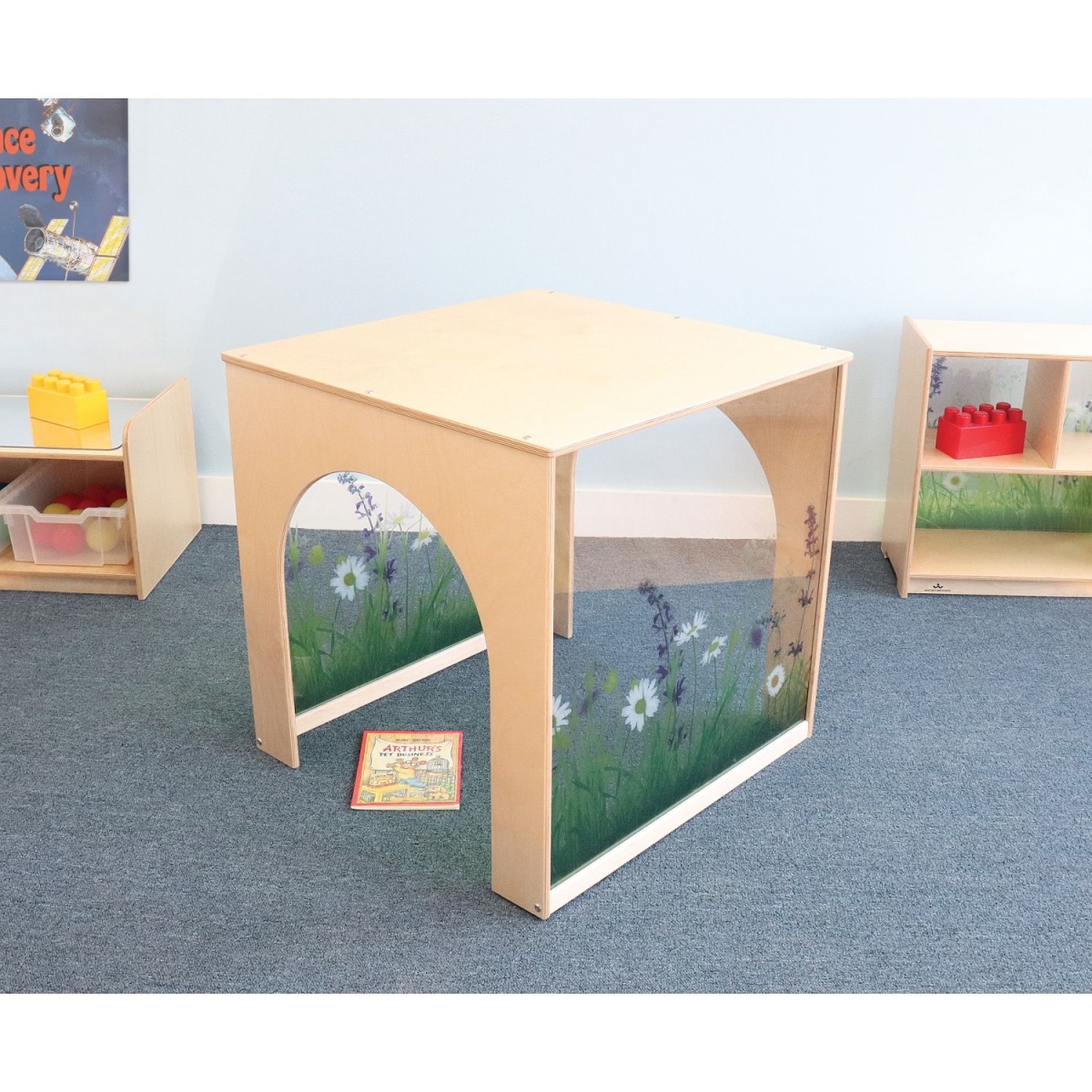 Wb0442 Nature View Play House Cube, Natural