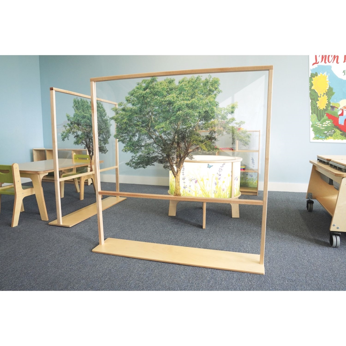 Wb0538 48w Nature View Floor Standing Partition - Natural Uv