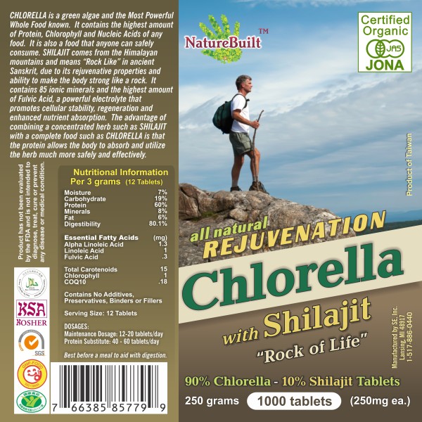 Naturebuilt 131 Chlorella With Shilajit Tablets