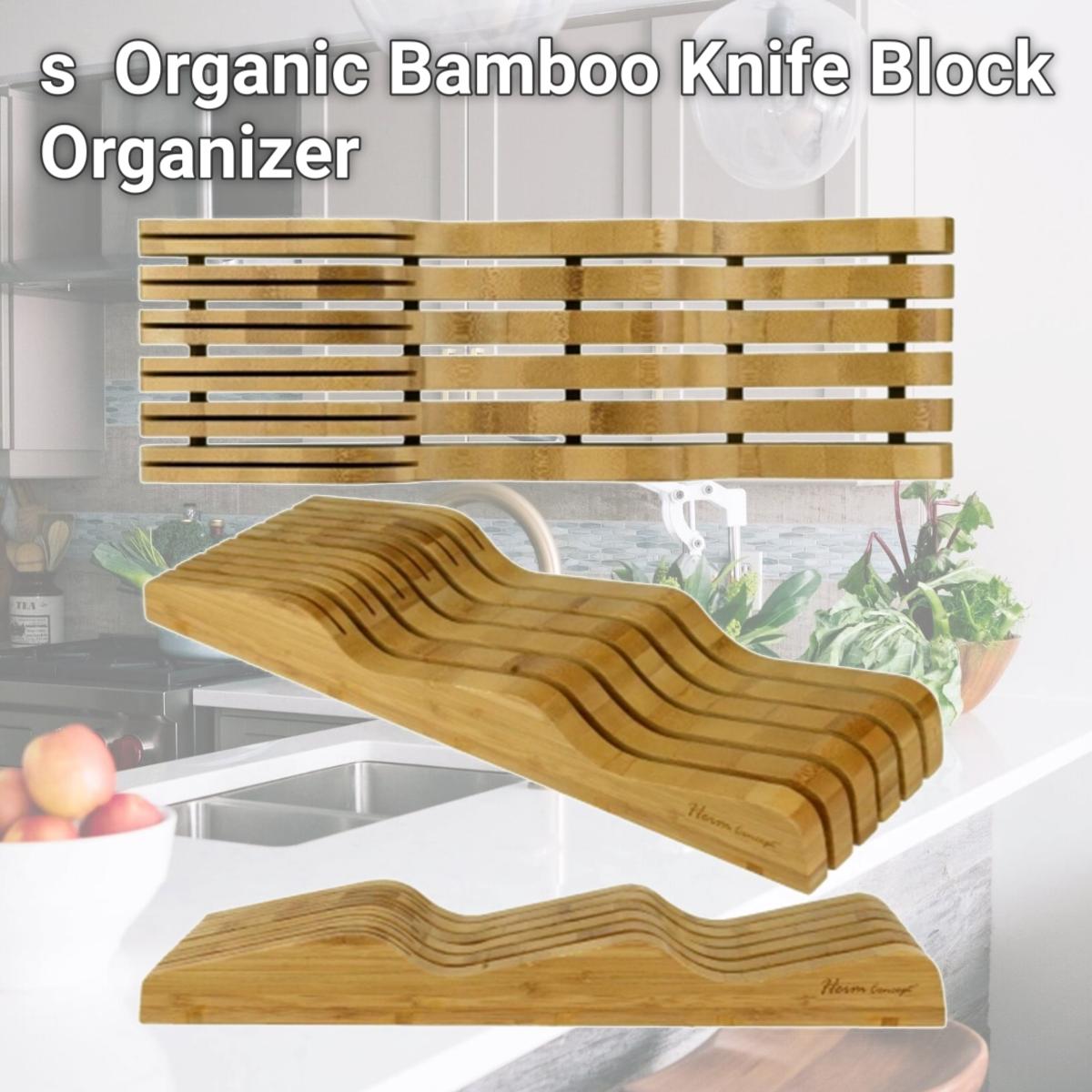 Picture of Heim Concepts HCBAMBLOCK Organic Bamboo Knife Block Organizer