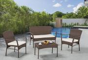 Wbd-sw1616set4 Arcadia Collection Outdoor Garden Patio Furniture With Table Set - 4 Piece