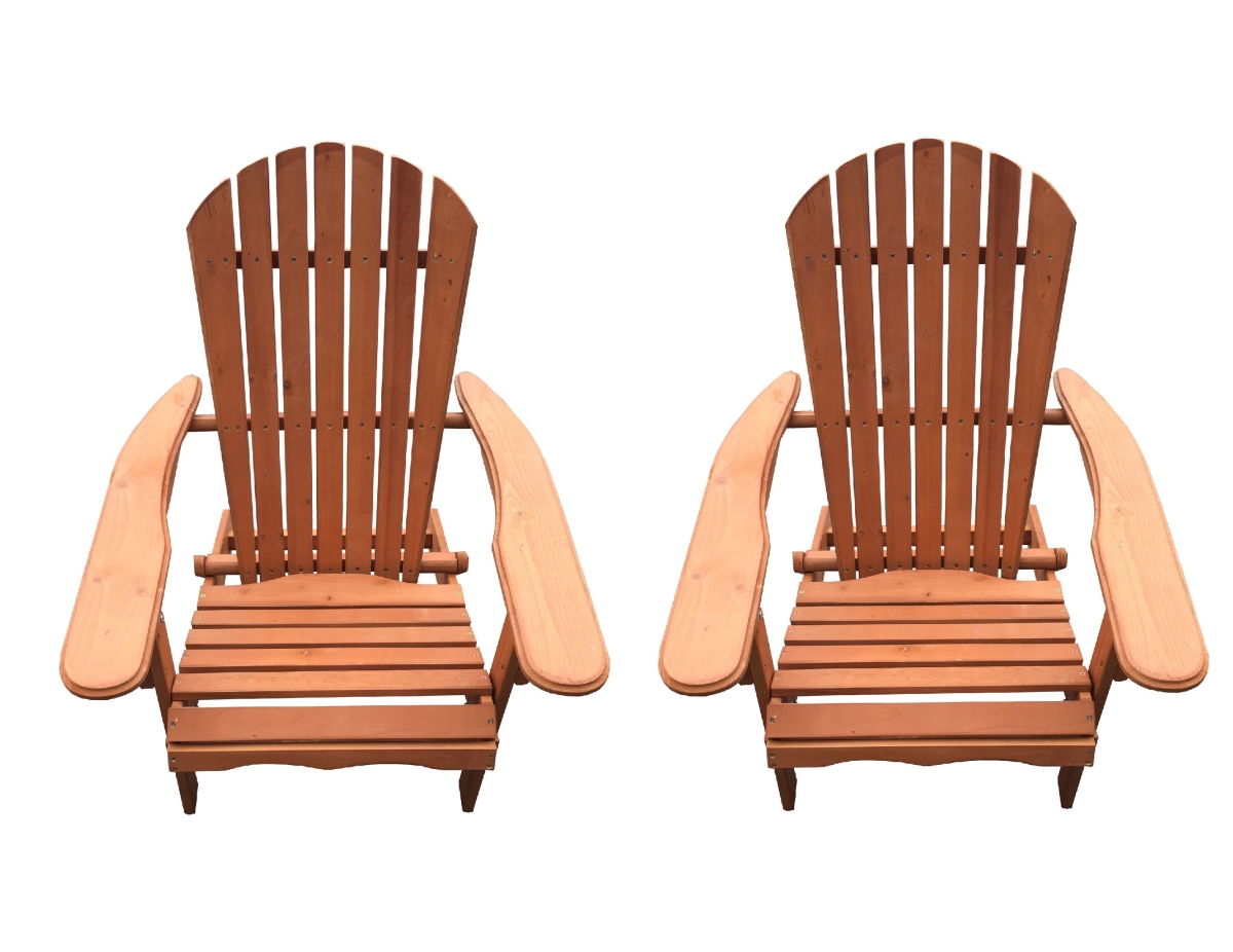 Sw1912wnset2 Oceanic Adirondack Chair, Walnut - Set Of 2