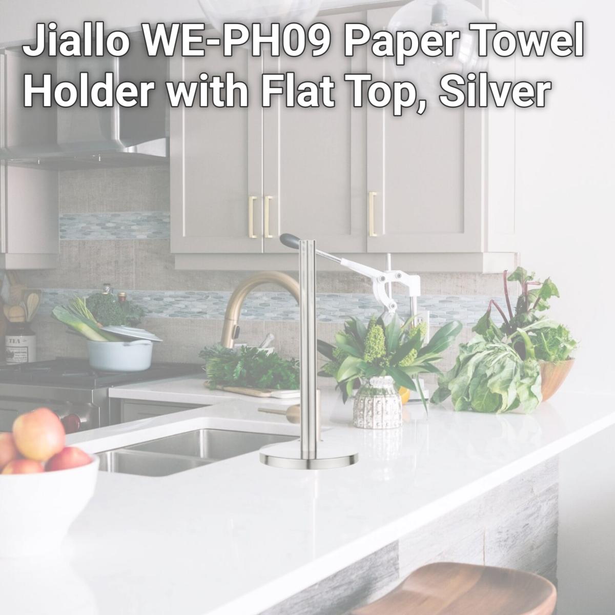 Picture of Jiallo WE-PH09 Paper Towel Holder with Flat Top, Silver