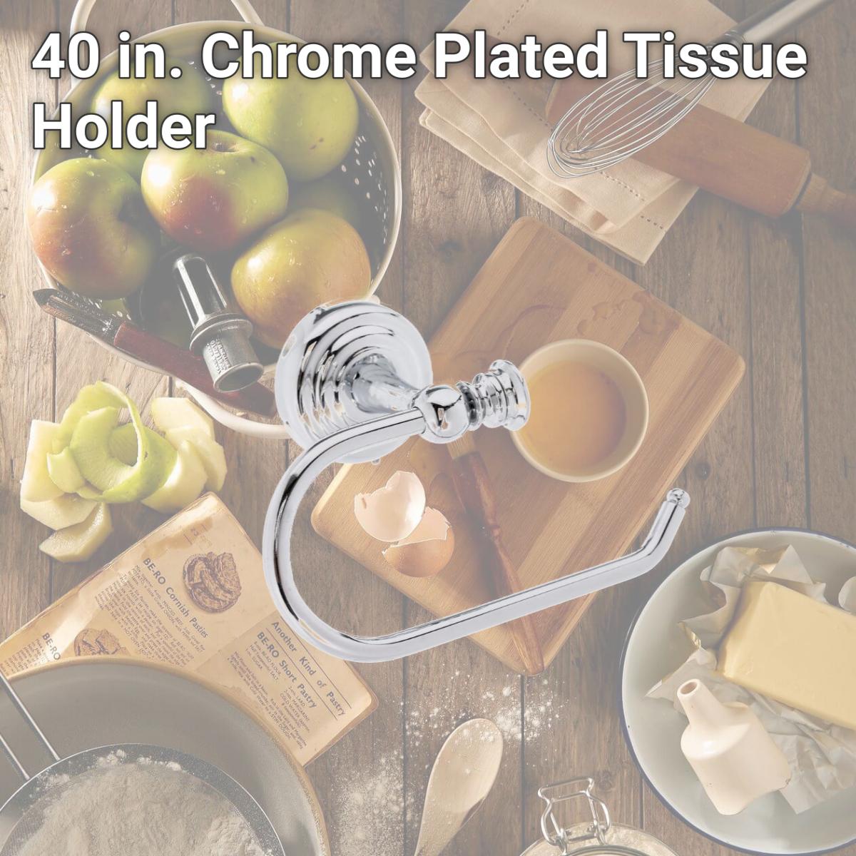 Picture of W Unlimited WU1031 40 in. Chrome Plated Tissue Holder