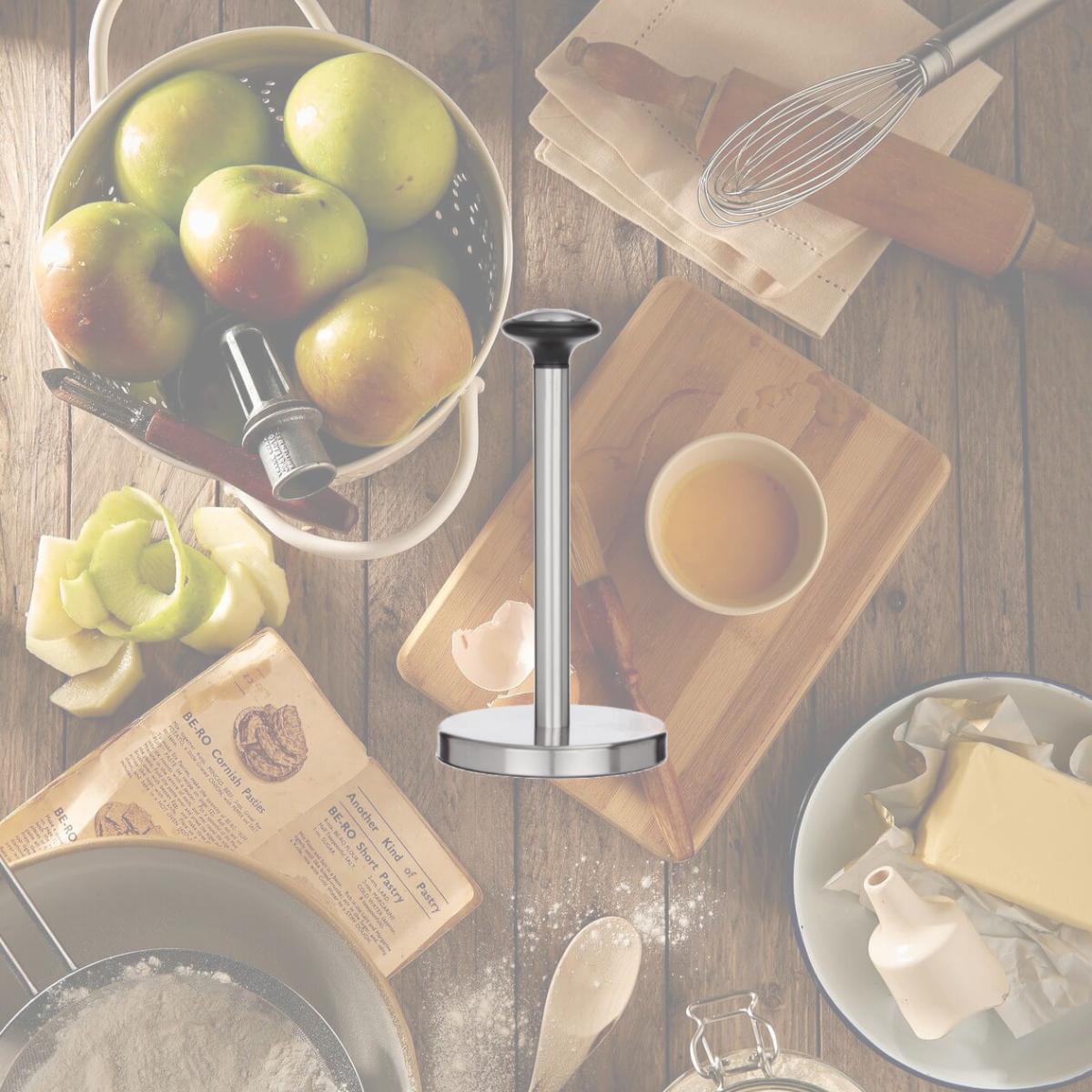 Picture of Jiallo WE-PH115 12 in. Stainless Steel Paper Towel Holder with Knob, Black
