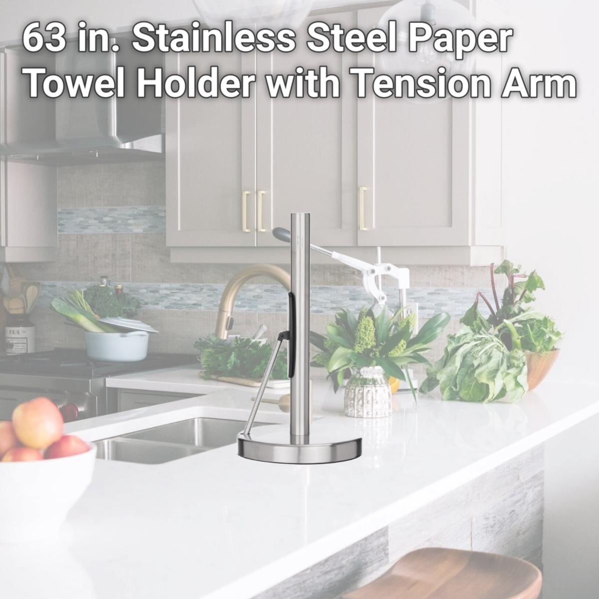 Picture of Jiallo WE-PH37 63 in. Stainless Steel Paper Towel Holder with Tension Arm