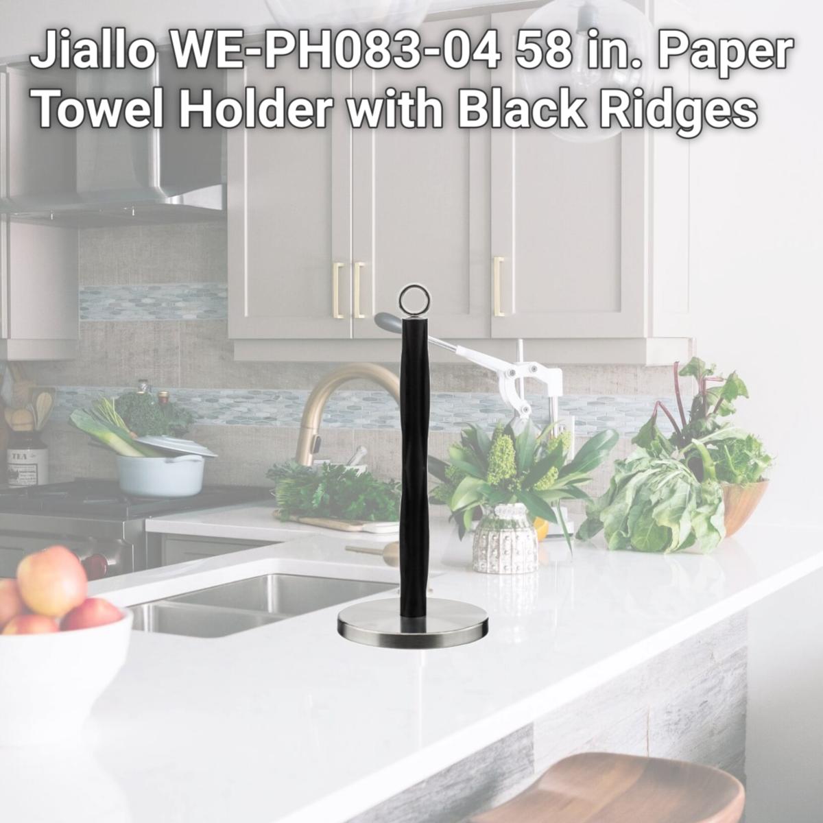 Picture of Jiallo WE-PH083-04 58 in. Paper Towel Holder with Black Ridges