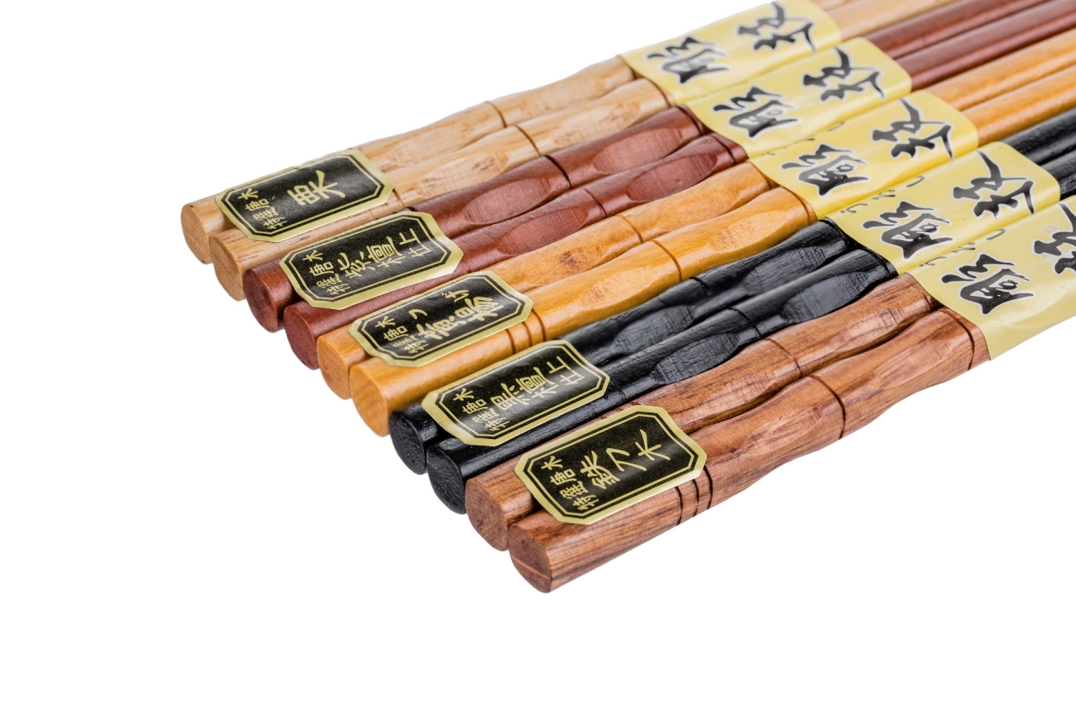 Picture of Heim Concept 5PCCS-055 Organic Classic Hardwood Japanese Reusable Wood Chopsticks - Pair of 5