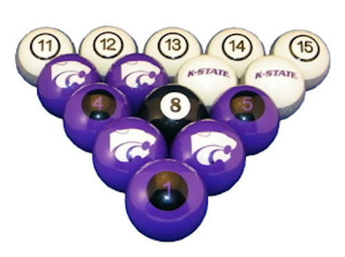 Ksubbs100n Kansas State University Billiard Numbered Ball Set