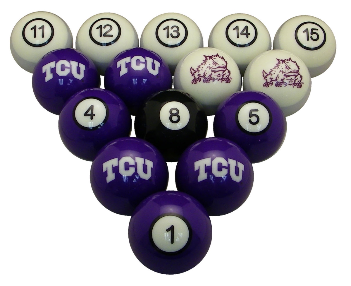 Tcubbs100n Texas Christian University Billiard Numbered Ball Set